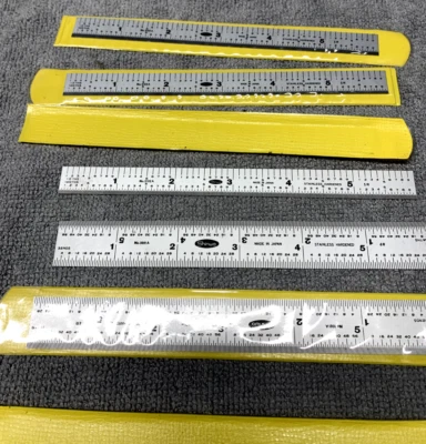 Ferramenta de maquinista: lote de 5 réguas Shinwa 6" (NOS) 3001A e 3102A torno South Bend - Imagem 1 de 4