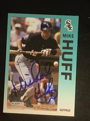Mike Huff Chicago White Sox Signed Auto 1992 Fleer Card #85 ~ COA - Image 1 of 4