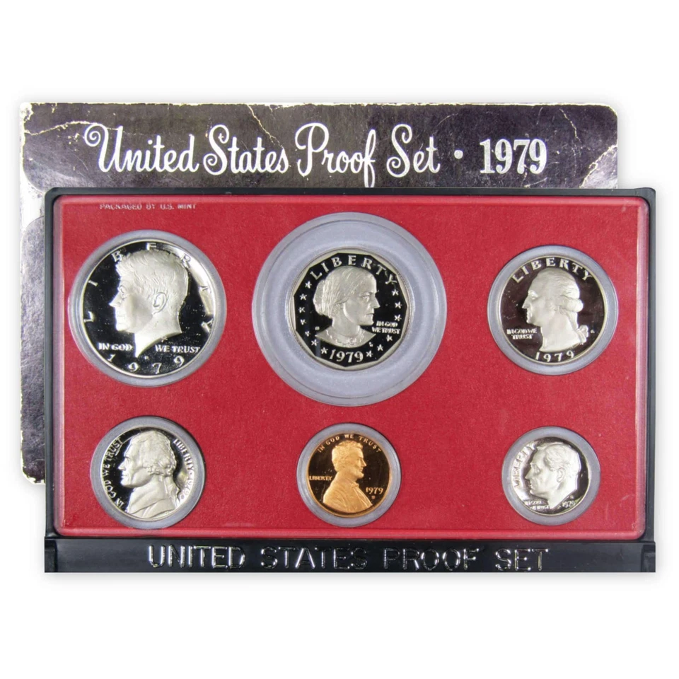 1979 Clad Proof Set Type 1 U.S. Mint Government Packaging OGP - Image 1 of 4