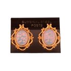 * Opal Touched Fire * - Gold Tone Fashion Earrings ~SURGICAL STEEL POSTS~