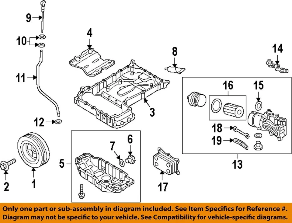 HYUNDAI OEM 15-16 Genesis Engine Engine Parts-Oil Filter 263203F500 - Image 1 of 1