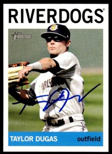 2013 Topps Heritage Minor League Taylor Dugas Auto Charleston RiverDogs #17
