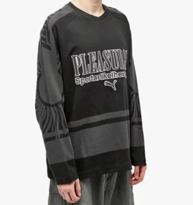 Brand New Puma Pleasures X VNeck 34 Sleeve Hockey Jersey Mens Black 62131701  XL - Picture 1 of 8