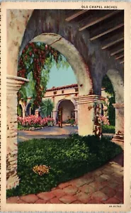 Vecchia Cappella Archi, Missione San Juan Capistrano, California Cartolina c1934 - Foto 1 di 2