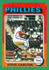 1975 TOPPS MINI #185 STEVE CARLTON  NM  PHILADELPHIA PHILLIES  HOF  300 WINS