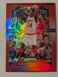 Hakeem Olajuwon 2019-20 Panini Prizm #4 Red Prizm Rockets SN/299