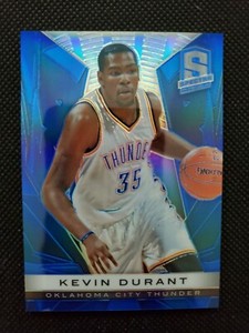2013-14 KEVIN DURANT PANINI SPECTRA BLUE SP REFRACTOR PRIZM PARALLEL #27/65! OKC