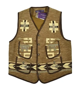 Ralph Lauren Purple Label Southwestern Leather 2011 Runway Vest S New $3998 - Picture 1 of 5