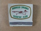 Borrego Springs Country Golf Club California vintage matchbook cover