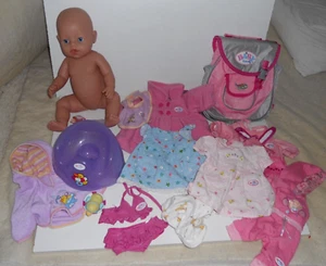 BABY BORN girl doll outfits, DRESSES, shoes, bag potty, bikini, BUNDLE, ZAPF - Picture 1 of 8
