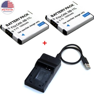 Battery / Charger For NB-11L Canon PowerShot ELPH 170 IS 180 IS 190 IS Camera US - Picture 1 of 7