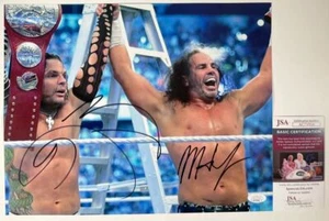 WWE Matt Hardy & Jeff Hardy Signed Hardy Boyz 11x14 Photo A Autograph JSA COA - Picture 1 of 1
