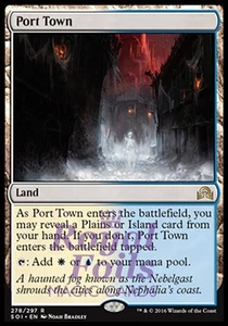Port Town 2x FOIL SOI MTG Sombras Sobre Innistrad Raro COMO NUEVO blanco azul tierra - Imagen 1 de 1