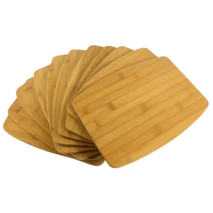 B Grade, 24pc Bulk 12x9" Bamboo Cutting Boards Set – Plain Serving Trays Set - Picture 1 of 11
