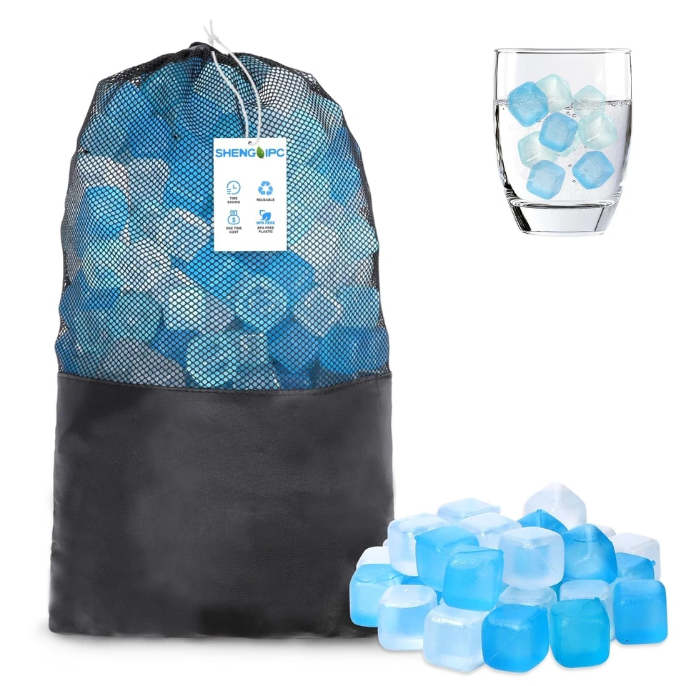 360 Pack Reusable Ice Cubes Refreezable Plastic Ice Cubes Without Diluting La... - Image 1 of 4