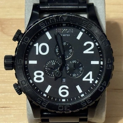Nixon The 51-30 Chrono "Simplify" Black Chronograph Men's Analog Watch RUNNING - Image 1 of 4