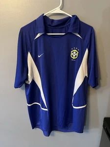 BRASIL 2002 2004 AWAY FOOTBALL SHIRT SOCCER JERSEY NIKE Number 19 - Picture 1 of 10