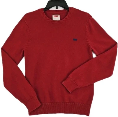Levi's ~ женщина размер S миниатюрный ~ красный ворота хлопковая смесь свитер с длинным рукавом. - Изображение 1 из 4