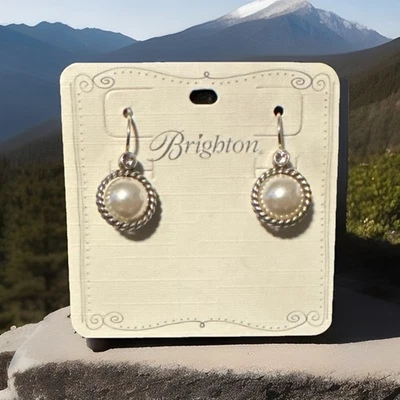 Pendientes Brighton GEMA de mar Perla de vidrio Alambre francés NUEVO CON ETIQUETAS JA7292 Lista $52 Foto 1 de 3