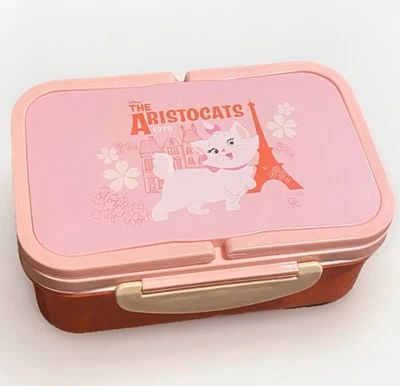 Aristocats Bento Box Lunch Box Disney Marie Pink Fork Spoon Included