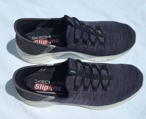 Skecher Schuhe Herren 11,5 Schwarz Slipper Sneaker Stretch Polster Freizeit Aktiv - Bild 1 von 11