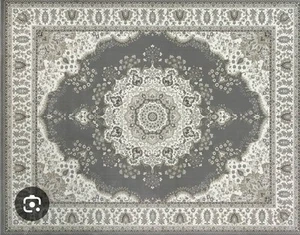 New. Gertmenian 8×10 Majestic Grey Boho Traditional Boarder Medallion Area Rug.  - Picture 1 of 3