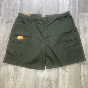 Savane Hiking Cargo Shorts Mens 44” X 7" Olive Elastic Waist Tech Pocket NEW - Picture 1 of 4