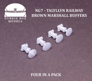 NG7 TR Brown Marshall Coach Buffers - 0-16.5 Gauge Talyllyn Railway - Picture 1 of 1