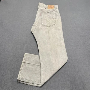 Levis 501 Jeans Mens 38x30 Gray Straight Leg Button Fly 100% Cotton Denim - Picture 1 of 17