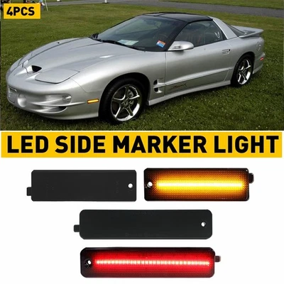 Juego de 1/2 marcadores de parachoques laterales LED delanteros y traseros para Pontiac Firebird Smoke 1998-2002 Foto 1 de 4
