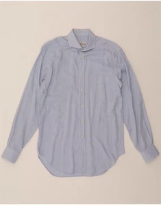 CERRUTI 1881 Mens Shirt Size 38 15 Medium Blue Cotton CV09 - Picture 1 of 3