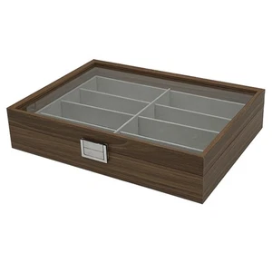 2X(Walnut Wood Sunglasses Storage Display Box 8 Slots Storage Sunglasses1739 - Picture 1 of 6