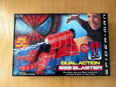 Spider-Man Web Blaster Dual Action Web Fluid Or Water Shooter Glove 2 Cans! - Image 1 of 2