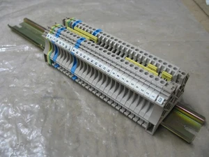 WIEDMULLER LSWT 10-00001854-1 DIN RAIL W/ 24 CONTACT 2 NEU 1 GND BLOCKS P9987 - Picture 1 of 4