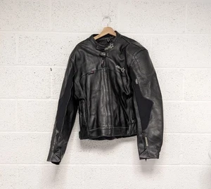 RST Leather Motorcycle Jacket Black Armoured Men's Size 48 - Picture 1 of 15