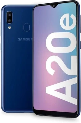 New Samsung Galaxy A20e Blue Dual SIM 32GB Unlocked Sim Free Android Smartphone - Image 1 of 2