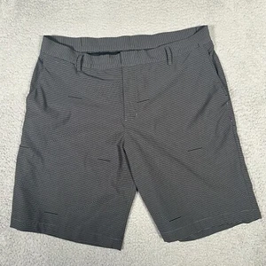Nike Shorts Mens 36 Gray Striped Golf Dri-Fit Standard Fit Stretch 10" Inseam - Picture 1 of 8