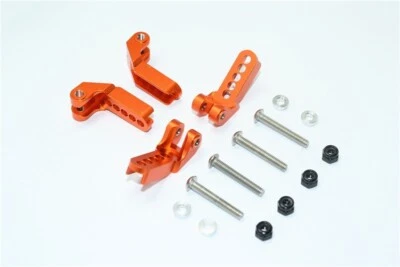 Soportes amortiguadores delanteros y traseros ajustables de aluminio naranja GPM Traxxas TRX-4 Foto 1 de 2