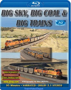 Big Sky, Big Coal & Big Trains BLU-RAY Wyoming's Powder River BNSF UP Orin Sub - Picture 1 of 1