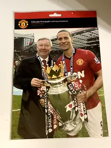MU FC Ferdinand Ferguson Champion 12/13 Collectable Photographs 10×8 Inches - Picture 1 of 7