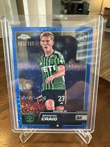 2023 Topps Chrome MLS BRANDON CRAIG RC MINI DIAMONDS AUSTIN FC 163/199 #36 - Picture 1 of 3