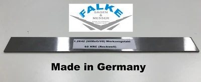 MESSERSTAHL Coltello acciaio utensili damascato 1.2842 (90MnCr) / lama acciaio 1000 x 41 x 3 mm