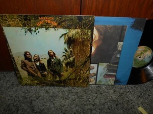 America Hat Trick 1973 Warner Bros. RECORD w/ Poster ROCK LP - Picture 1 of 6