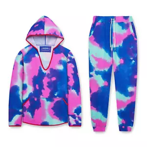 LYLY LILE Tie Dye Women's 2-Piece Set Sweatshirt Sweatpants - 2XL - Blue - Picture 1 of 9