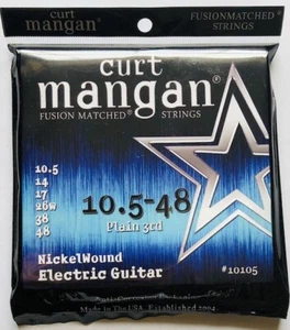 Cuerdas para guitarra eléctrica Curt Mangan 10105 Nickelwound; medidores 10,5-48 - Imagen 1 de 1