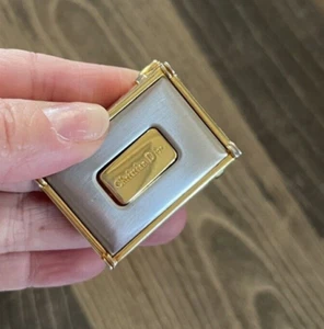 Cinturón de compresión Christian Dior hebilla tono dorado y plateado hecho en España - Imagen 1 de 12