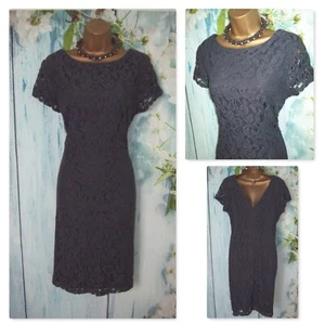 ROMAN OCCASION DRESS SIZE 18, Grey Premiun Luxe Lace Bodycon Stretch Party - Picture 1 of 10