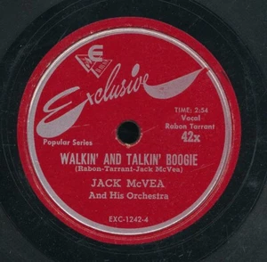 78tk-R&B -EXCLUSIVE 42X-Jack McVea-(Walkin' & Talkin' Boogie/Walls came tumblin) - Bild 1 von 2