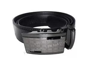 Ceinture cuir boucle métal king size pour Homme taille T 58 - 145 cm XXXXL #CR - Picture 1 of 5