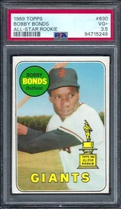 1969 Topps # 630 Bobby Bonds All Star Rookie San Francisco Giants VG + PSA 3.5 - Picture 1 of 1